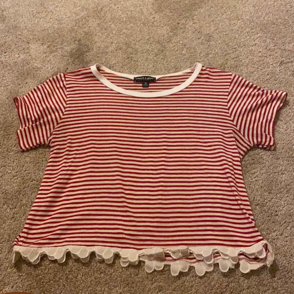 striped crop top